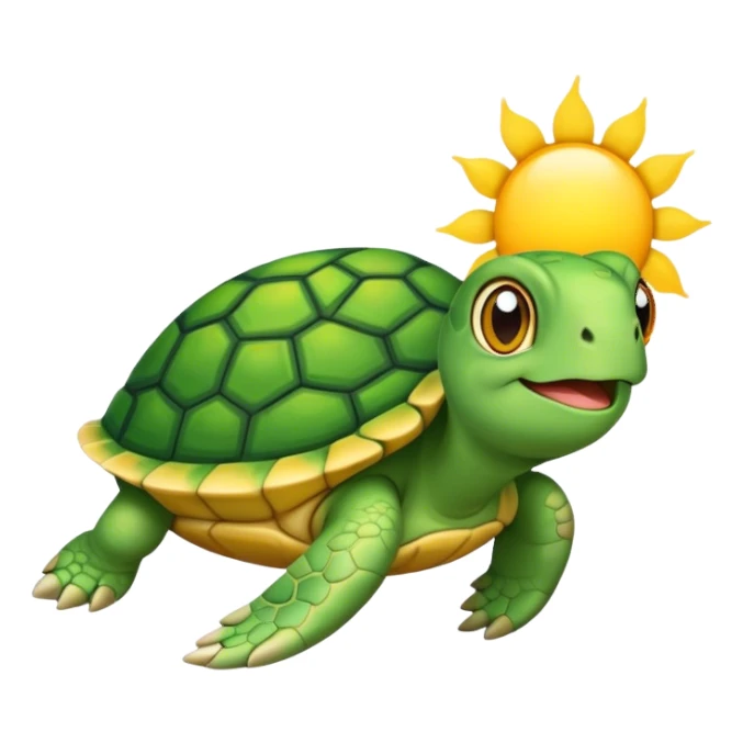UMA TARTARUGA USANDO ÓCULOS DE SOL AMARELO TOMANDO SOL sticker