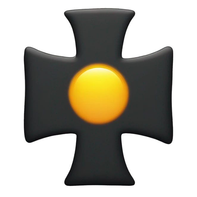 Black cross with sunshine behind it  sticker