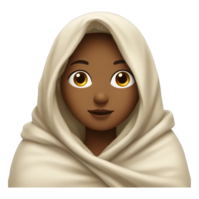 Cozy girl under blanket sticker