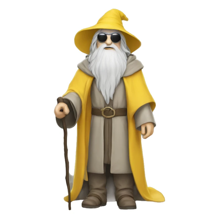 gandalf, yellow clothes, VR Glasses sticker