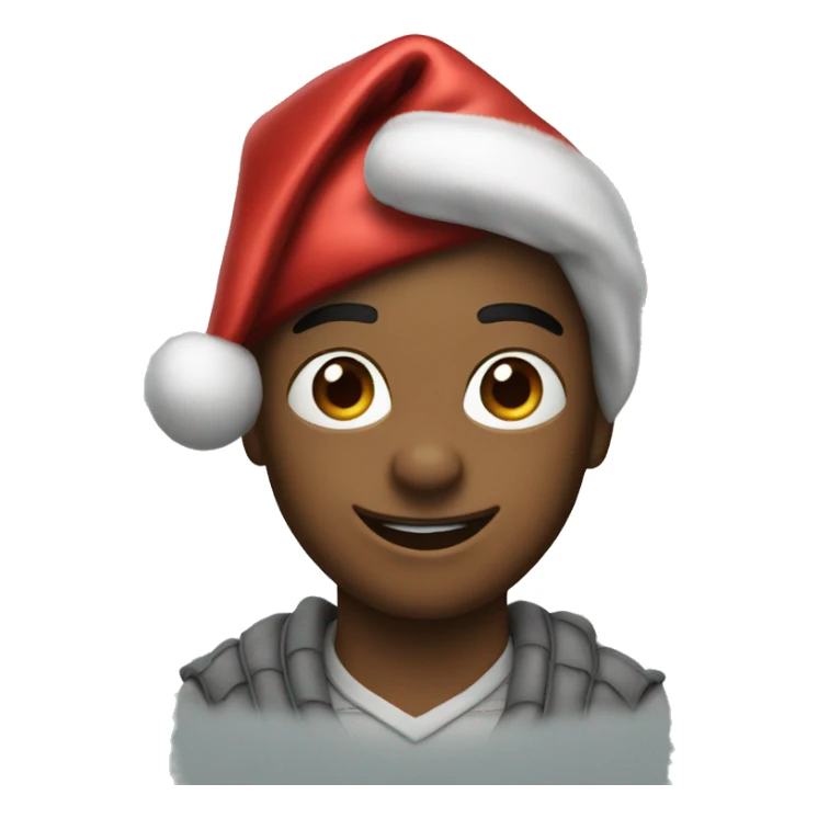 spiderman wearing a santa hat sticker