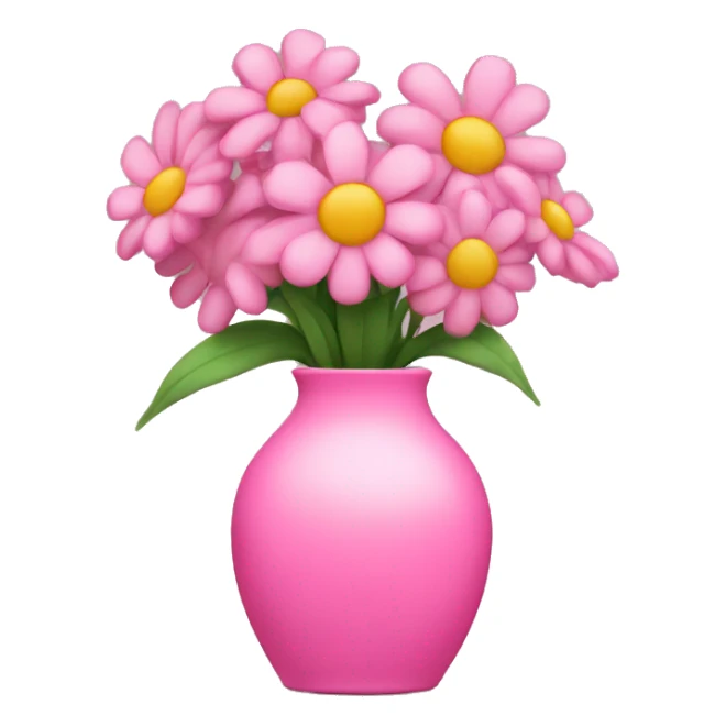 Flowers in a pink vase sticker