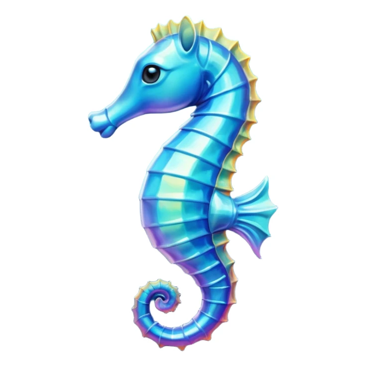 Blue seahorse sticker