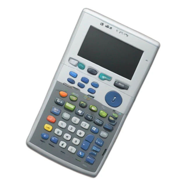 Programmable graphing Calculator with big color screen, like the TI-84 Plus sticker