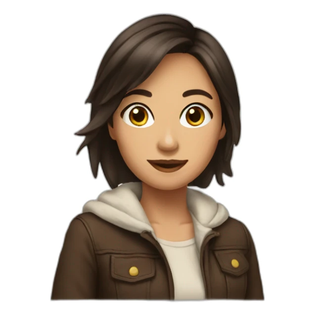 femme petite brune sticker