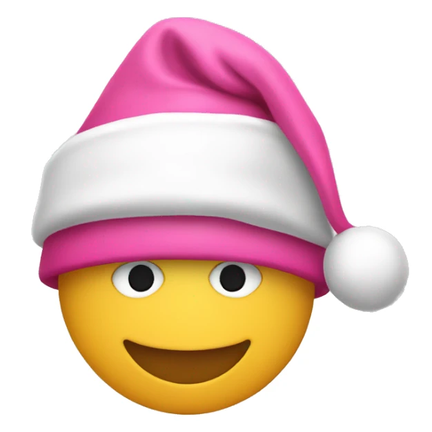 Pink Santa hat sticker
