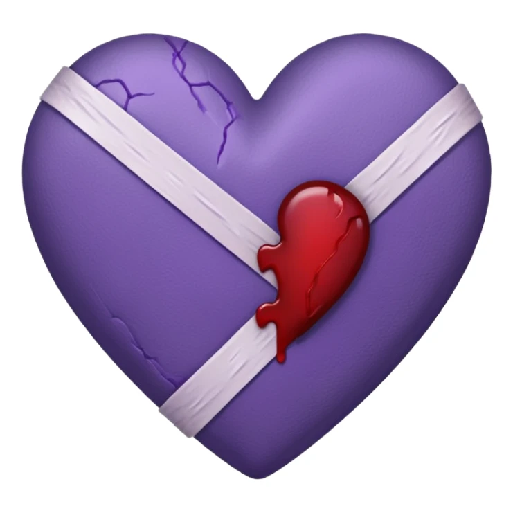bandaged purple heart colour sticker