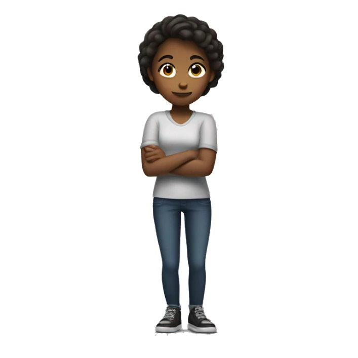 Arm crossed girl sticker