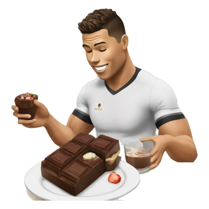 Ronaldo eating Chocolate sticker