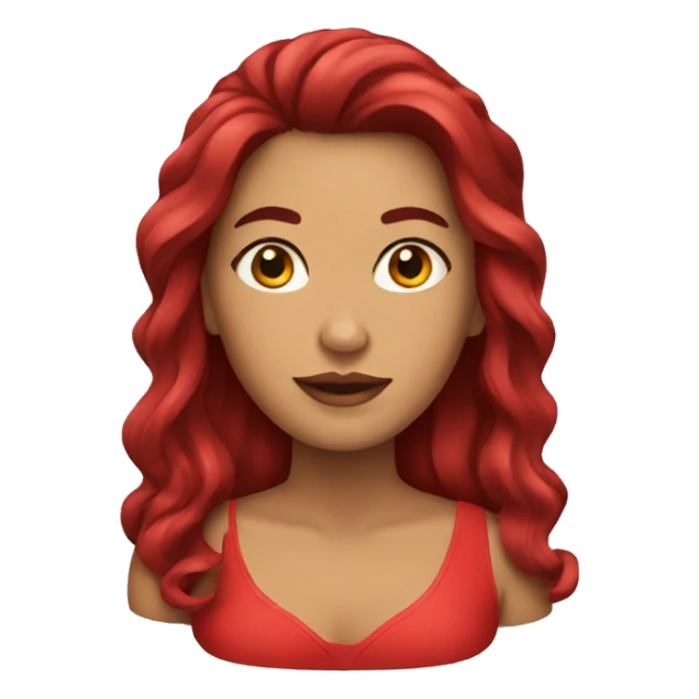 mujer cabello rojo sticker