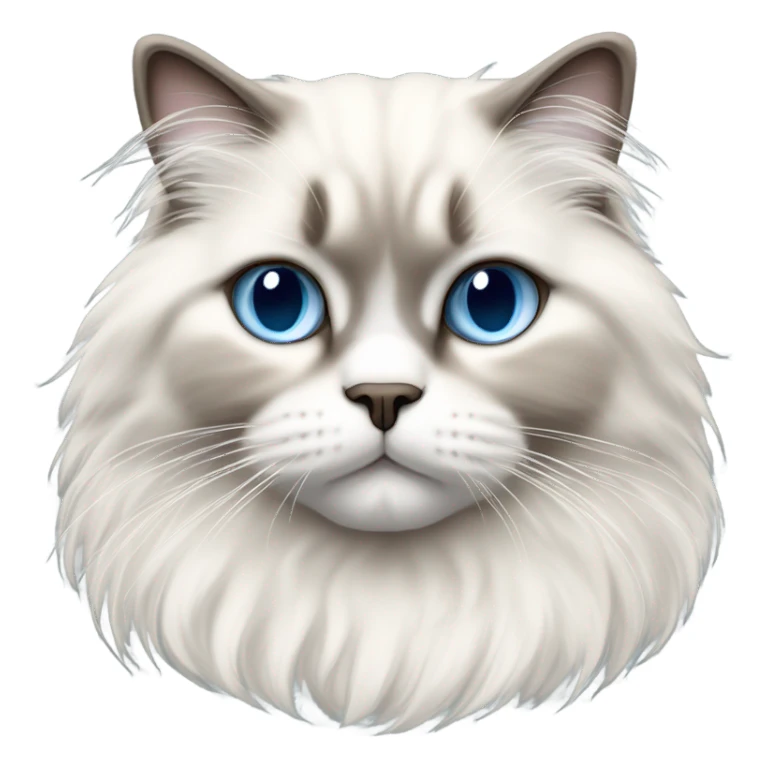 fluffy Ragdoll cat sticker