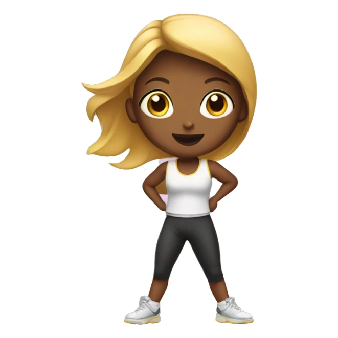 a girl compete in a competition sticker