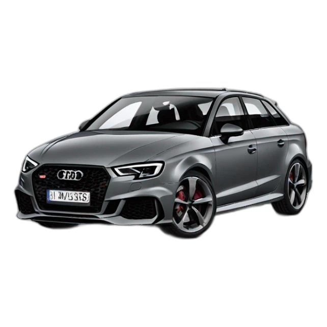 Grey Audi rs3 facelift taken from the front sticker