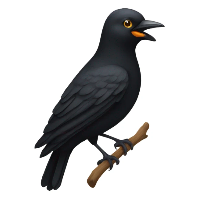 Black bird sticker