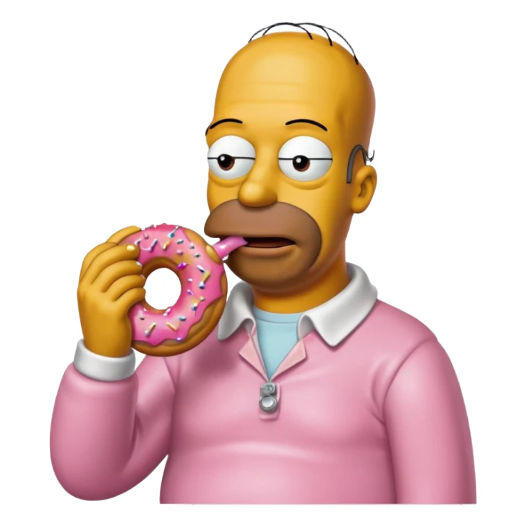 homer simpson with a donnut sticker