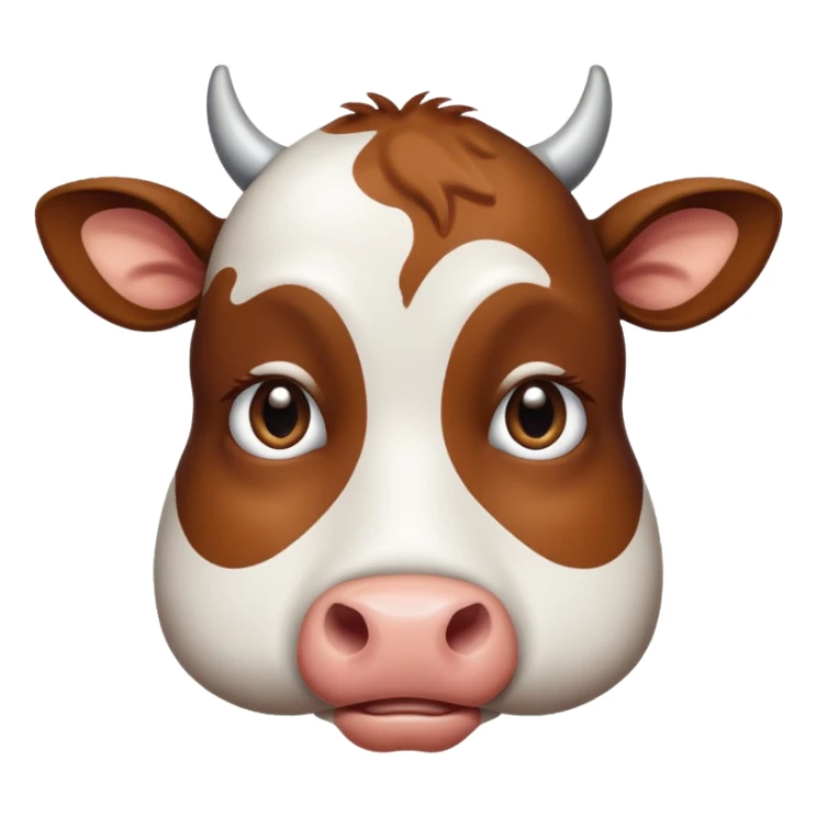 very sad cow sticker