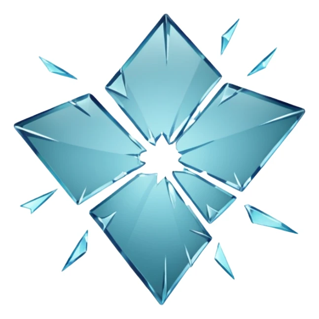 broken empty glass sticker