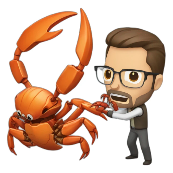 Gordon freeman fighting a crab head sticker