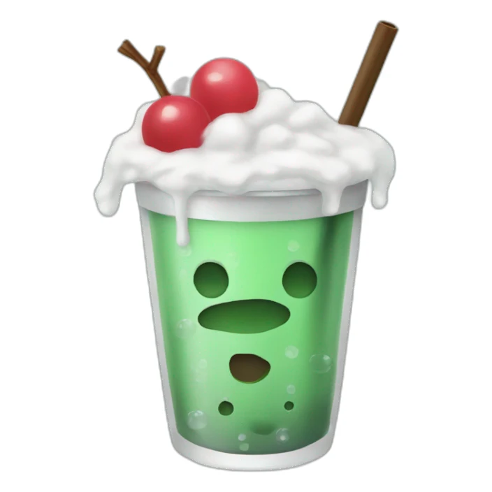 drink boba in winter sticker