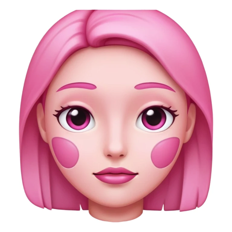 pink face  sticker