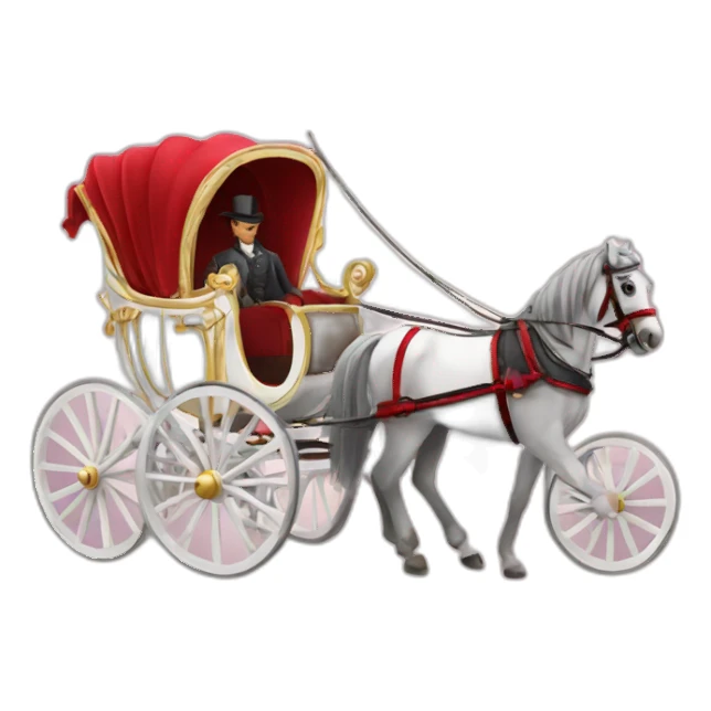 Carriage with horse sticker