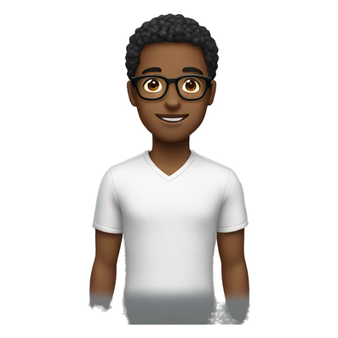 Young man with glasses  sticker