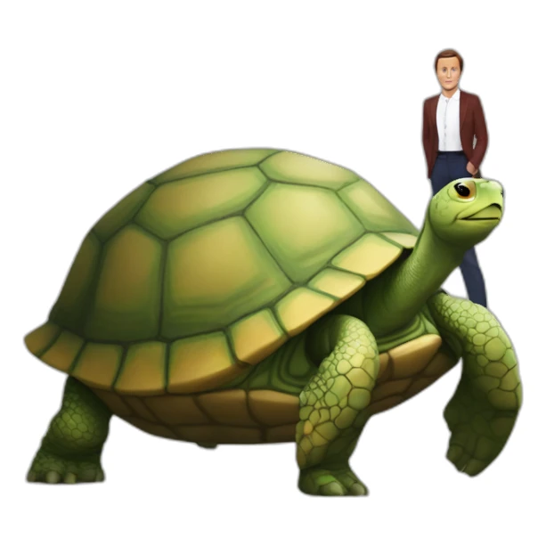 Macron sur une tortue sticker