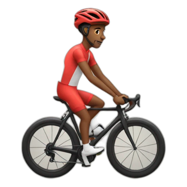 cyclists with heart eyes sticker
