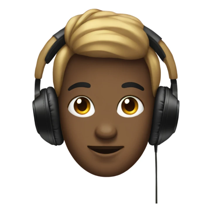 black headphones with bows sticker