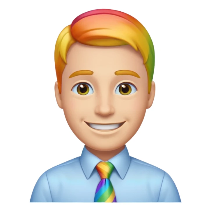 Boss in rainbow  sticker