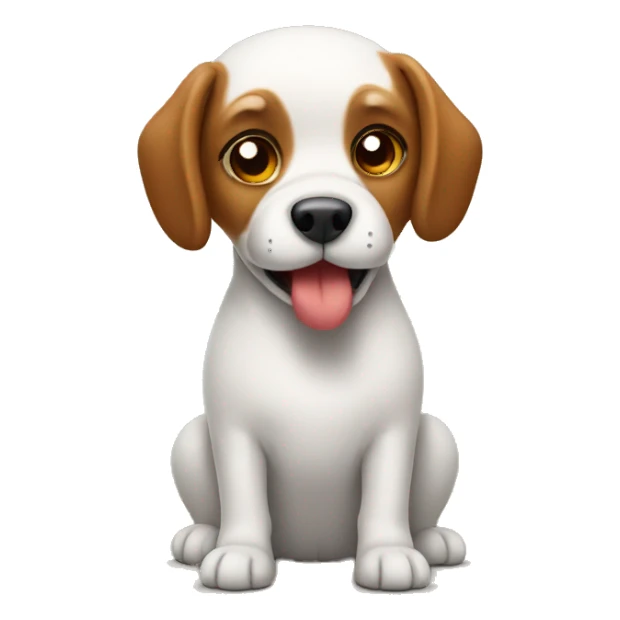 Dog with a muffin sticker