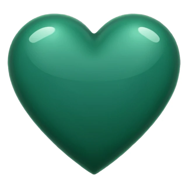 dark green heart emoji sticker