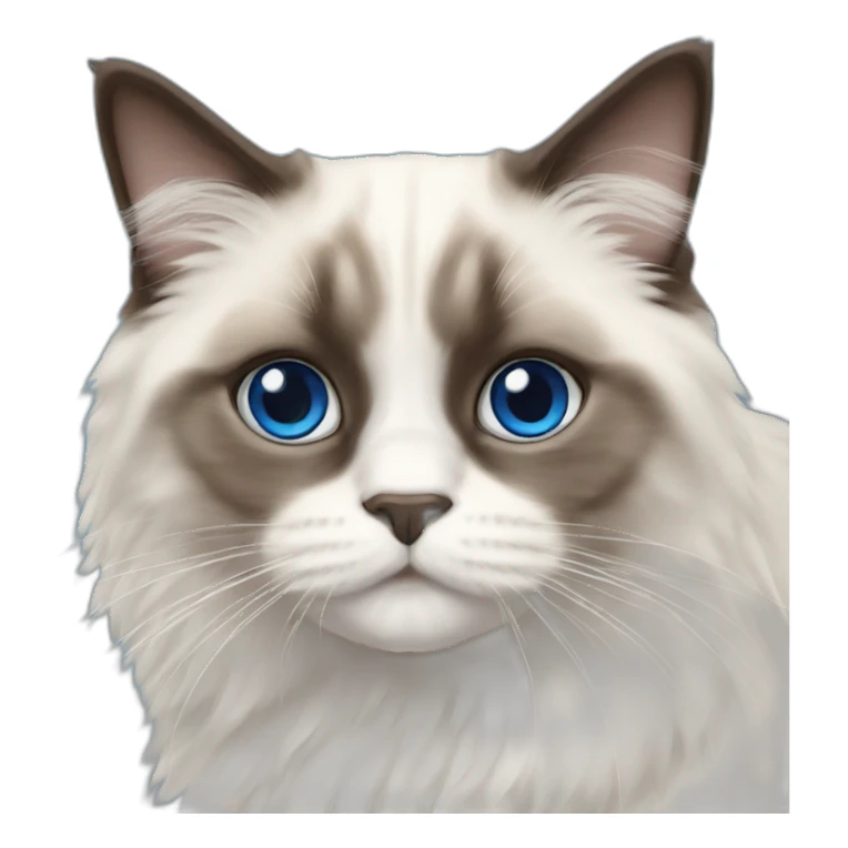 Ragdoll kat als skalet sticker