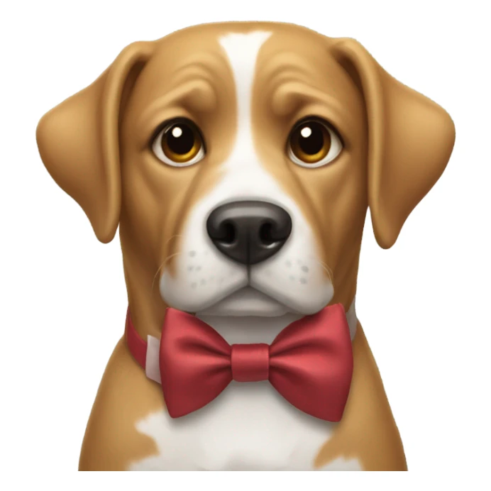 dog with a bow tie  sticker