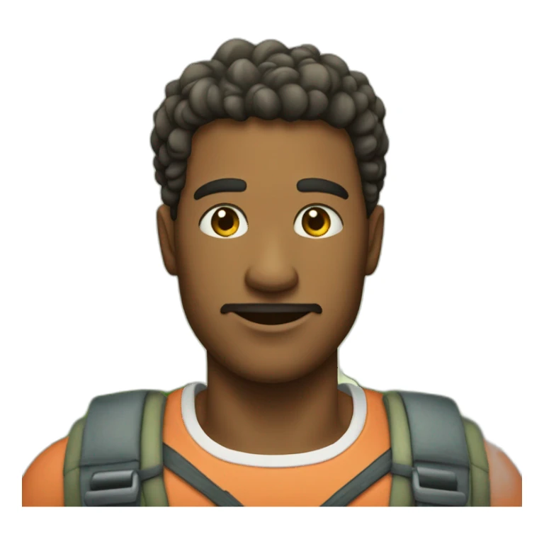 homem com melancia no pescoço sticker