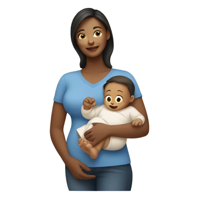 Mom with Baby  sticker