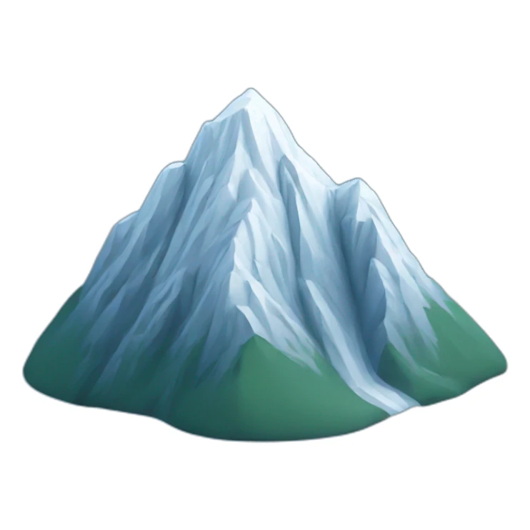 tall white mountain on blue background sticker