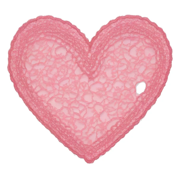 Pink lace heart sticker