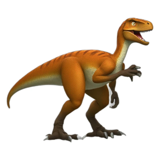 Whisky drinking deinonychus super mario sticker