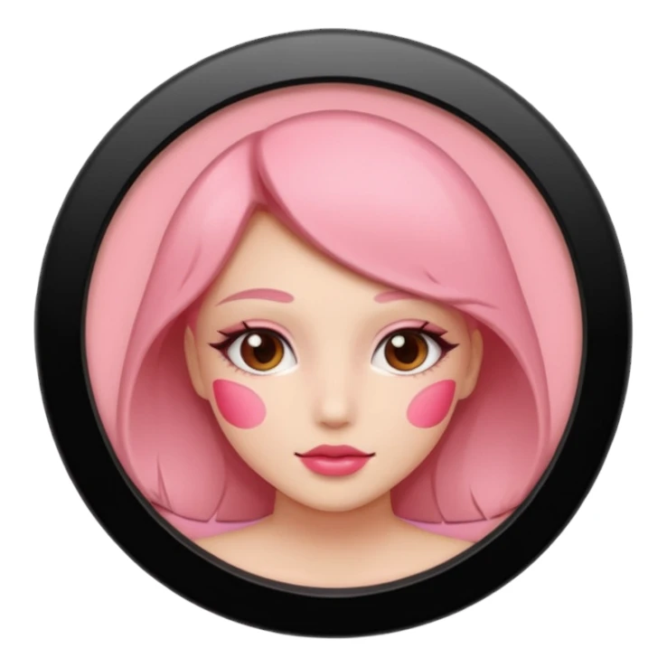 Pink blusher sticker