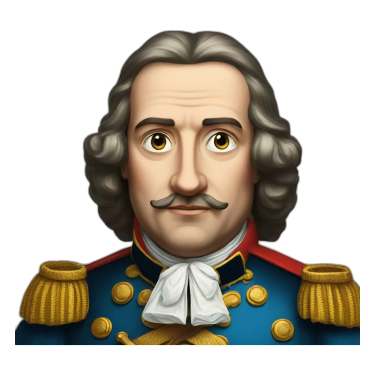 peter the great with protruding eyes sticker