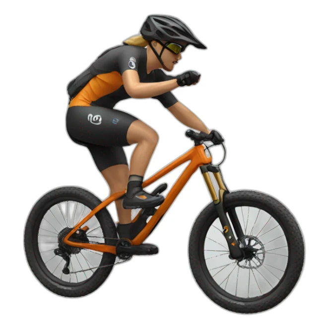 mtb rider body sticker