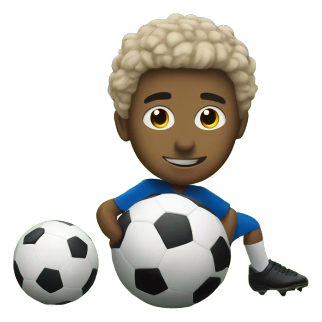 Geico playing with soccer ball sticker