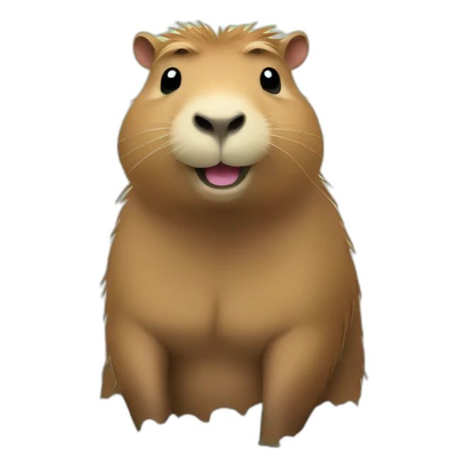 Capybara enjoying hot spring sticker