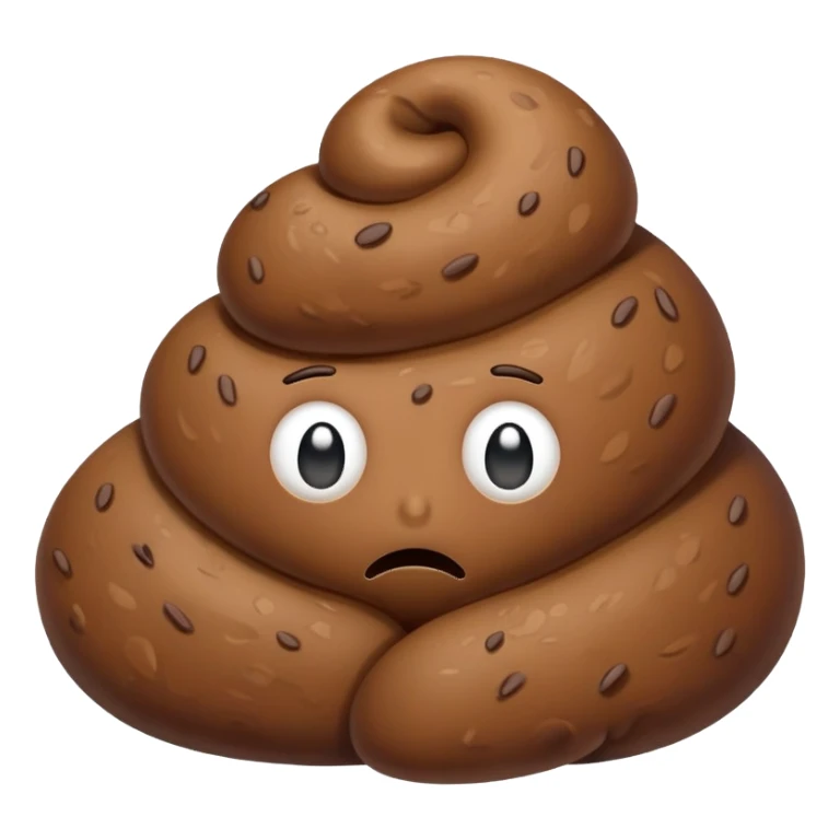 Sad poop sticker