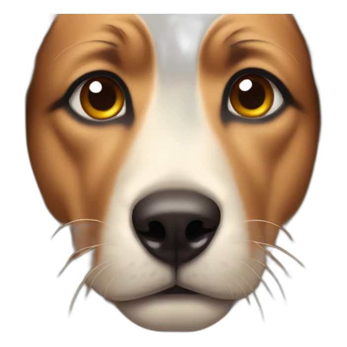 a indian dog face with sweat sticker