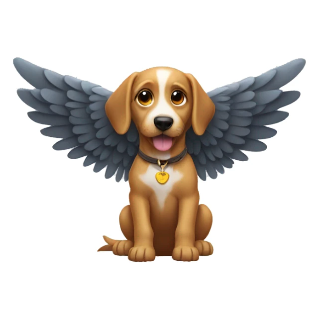Dog with wings sticker