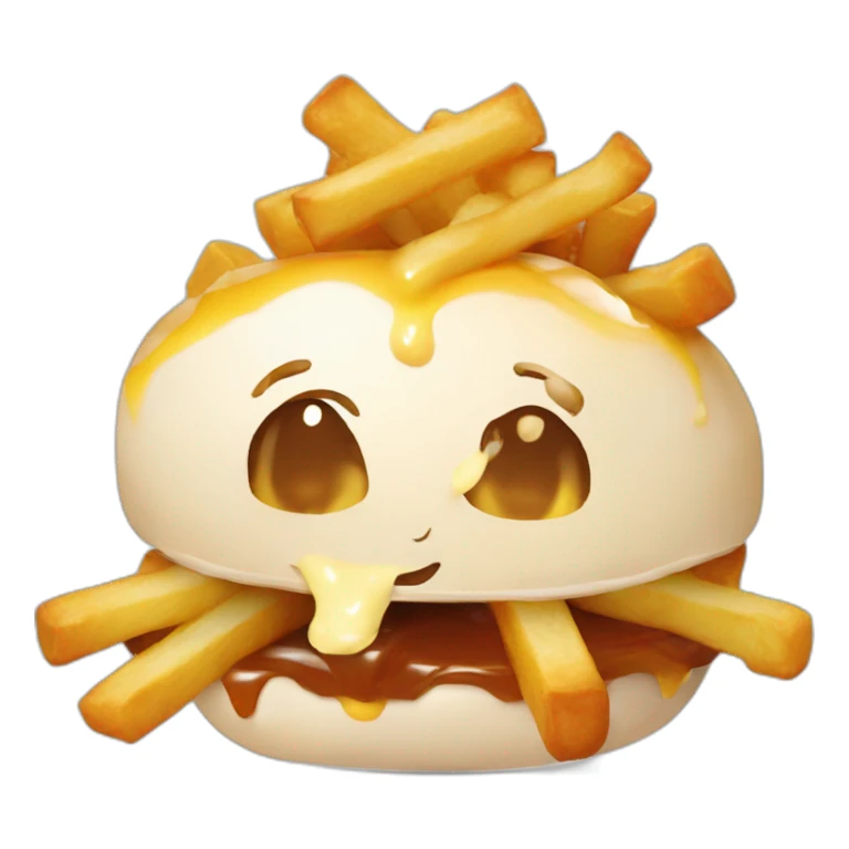 Poutine qui mange un tacot sticker