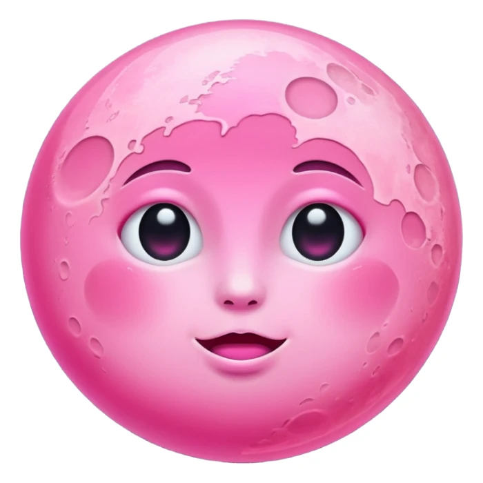 pink moon emoji sticker
