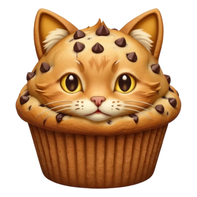 cat that is also a muffin sticker